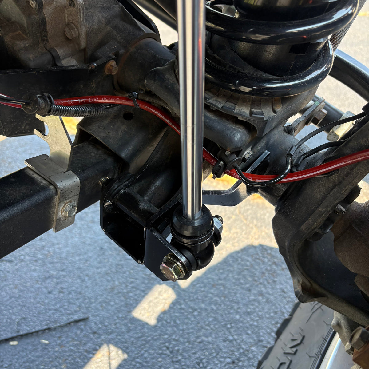 Clayton Off Road front lower shock relocation bracket for Jeep Wrangler JL and Gladiator JT