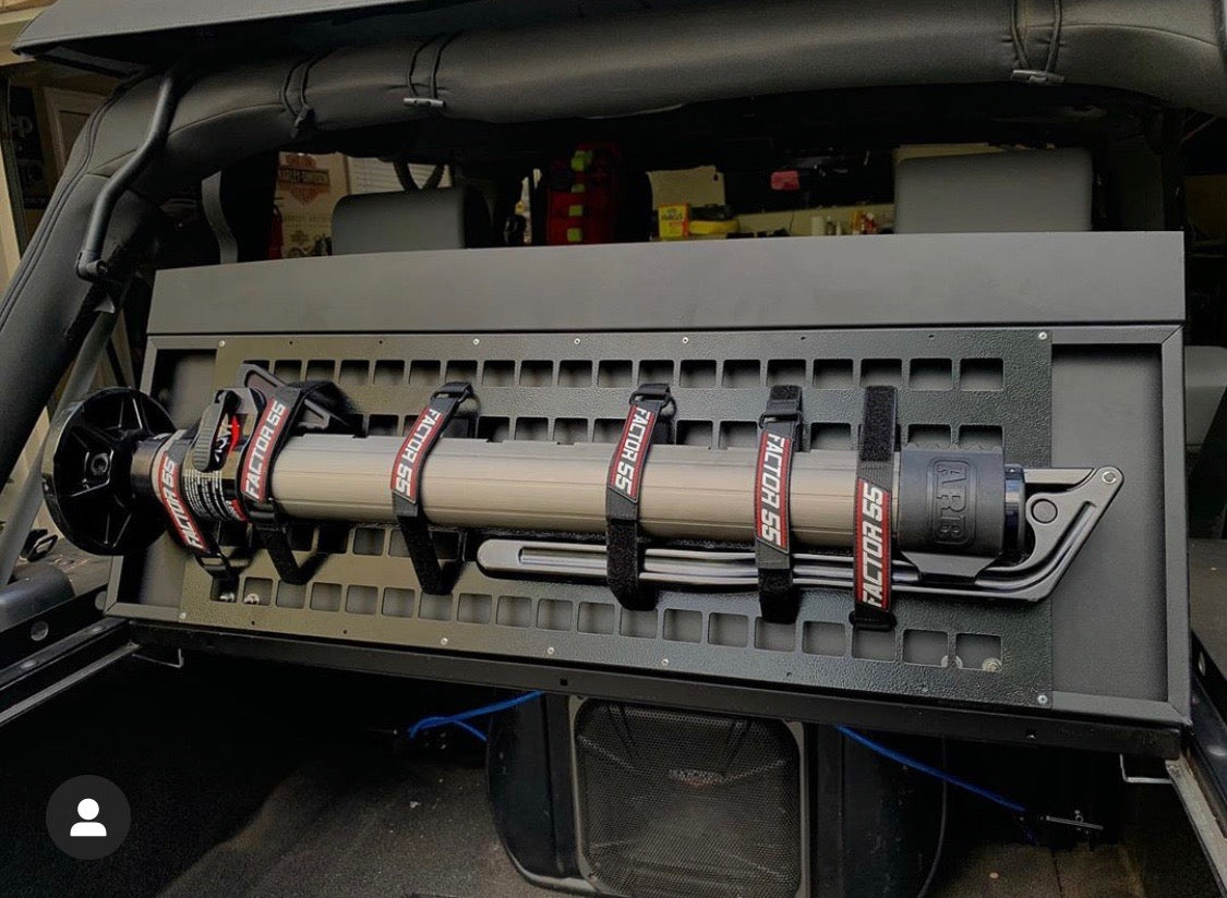 Diabolical Inc Slipstream MOLLE panels on the folding top underside