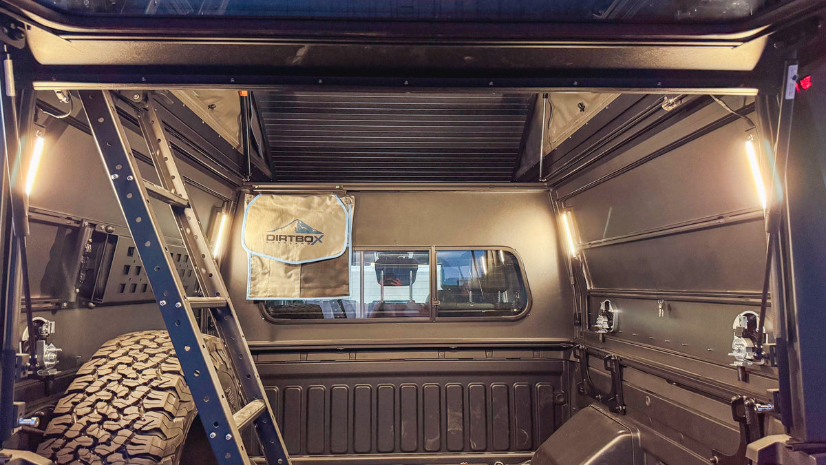 Dirtbox Overland canopy camper for INEOS Quartermaster