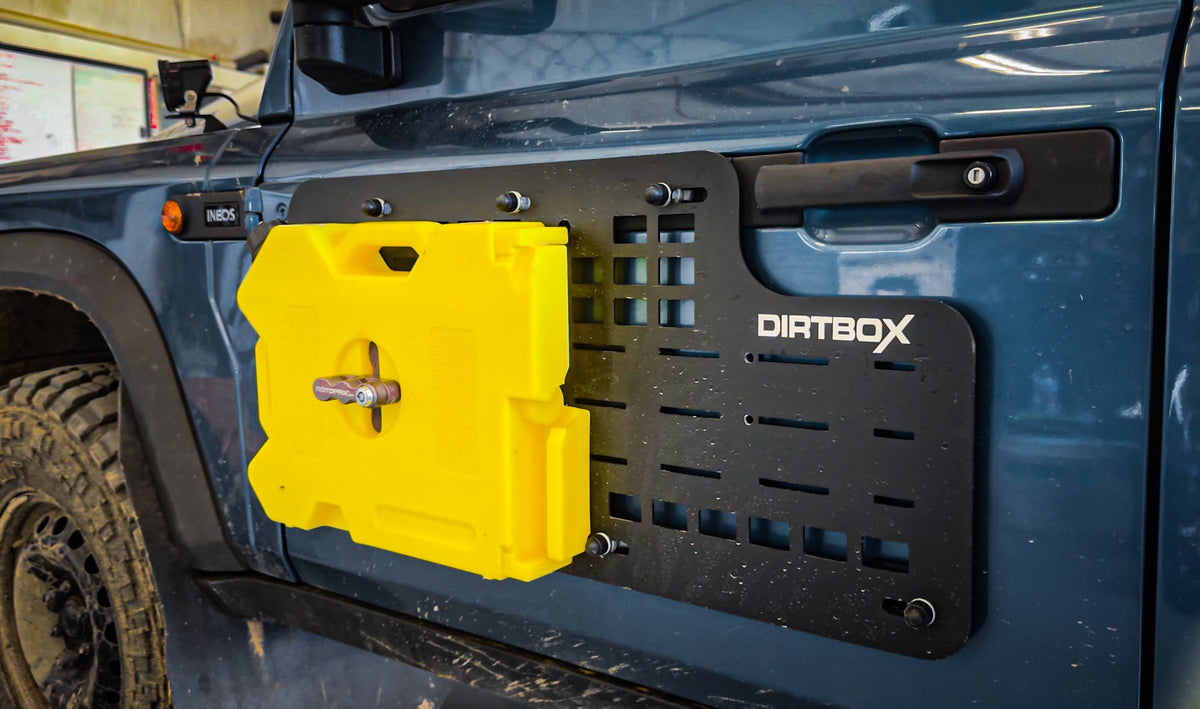 Dirtbox front door MOLLE storage panels for INEOS Grenadier and Quartermaster