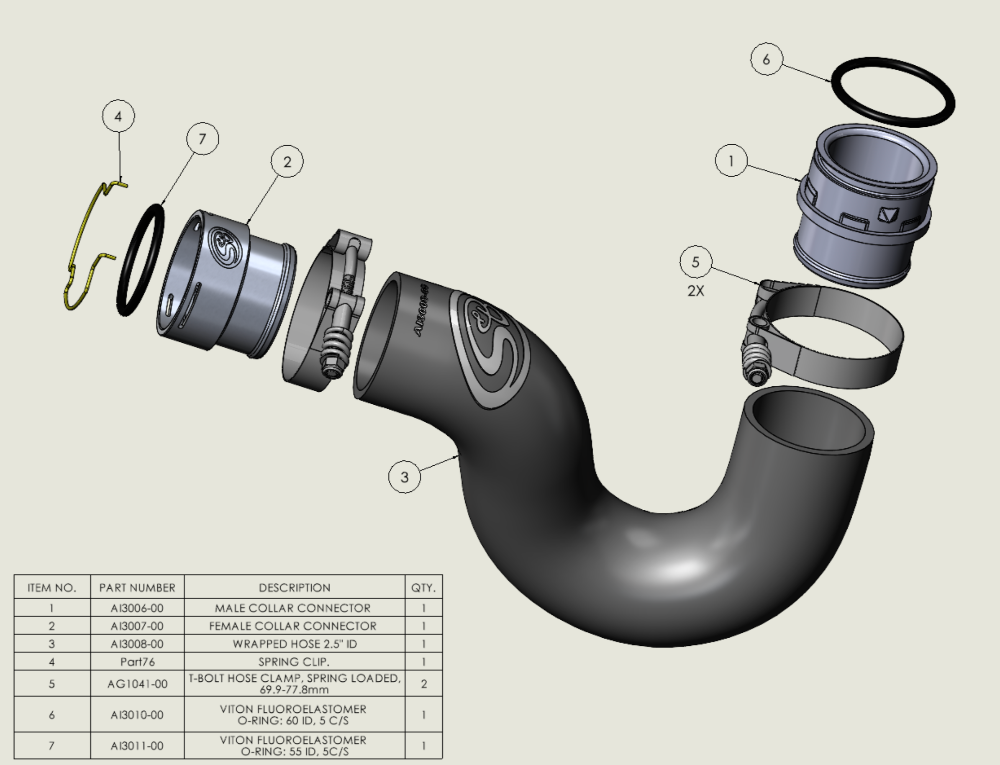 Cold Side Intercooler Pipe for 2019-2022 Mercedes Sprinter 3.0L Diesel