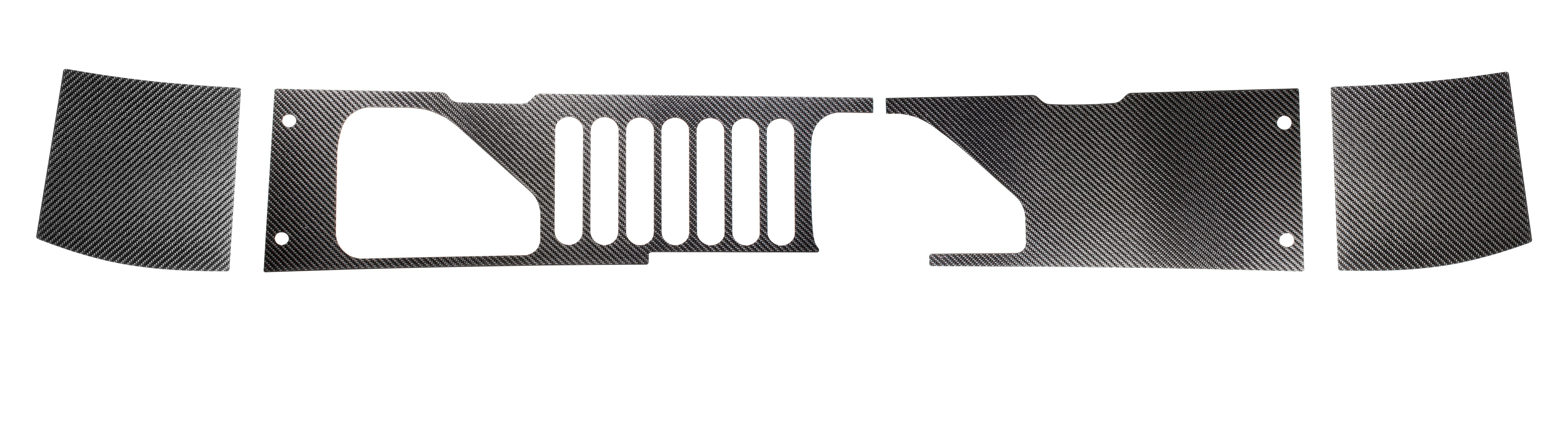 Cowl and Hood Vent Accents Fits 2007-2018 Jeep Wrangler JK