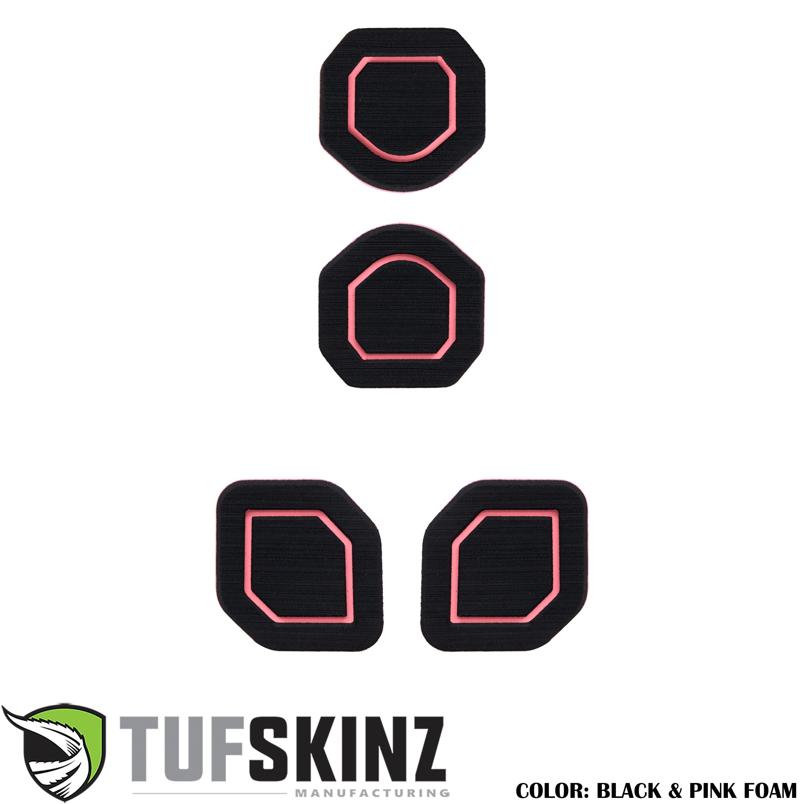 Interior Foam Inserts Fits 2019-2020 Jeep Wrangler JL with 2 cup holders on back of center console(2 Separate cup holders) Black/Pink