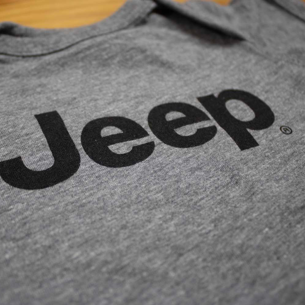 Body para bebé - Texto Jeep - Triblend gris