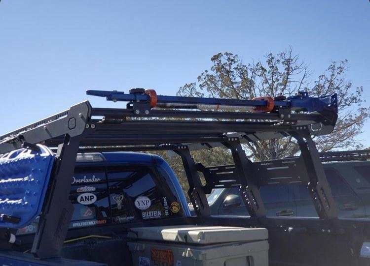 upTOP Overland JackBRKT with Hi-Lift jack on rack