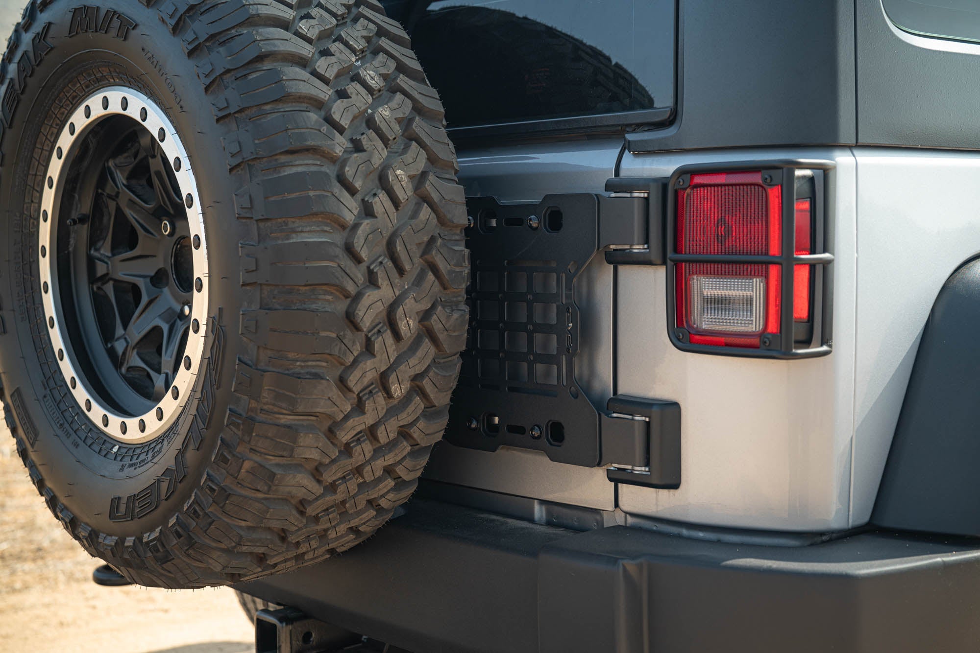 Jeep-Wrangler-JK-Tailgate-Reinforcement-Molle-Panel-Installed-4 - NVMOS