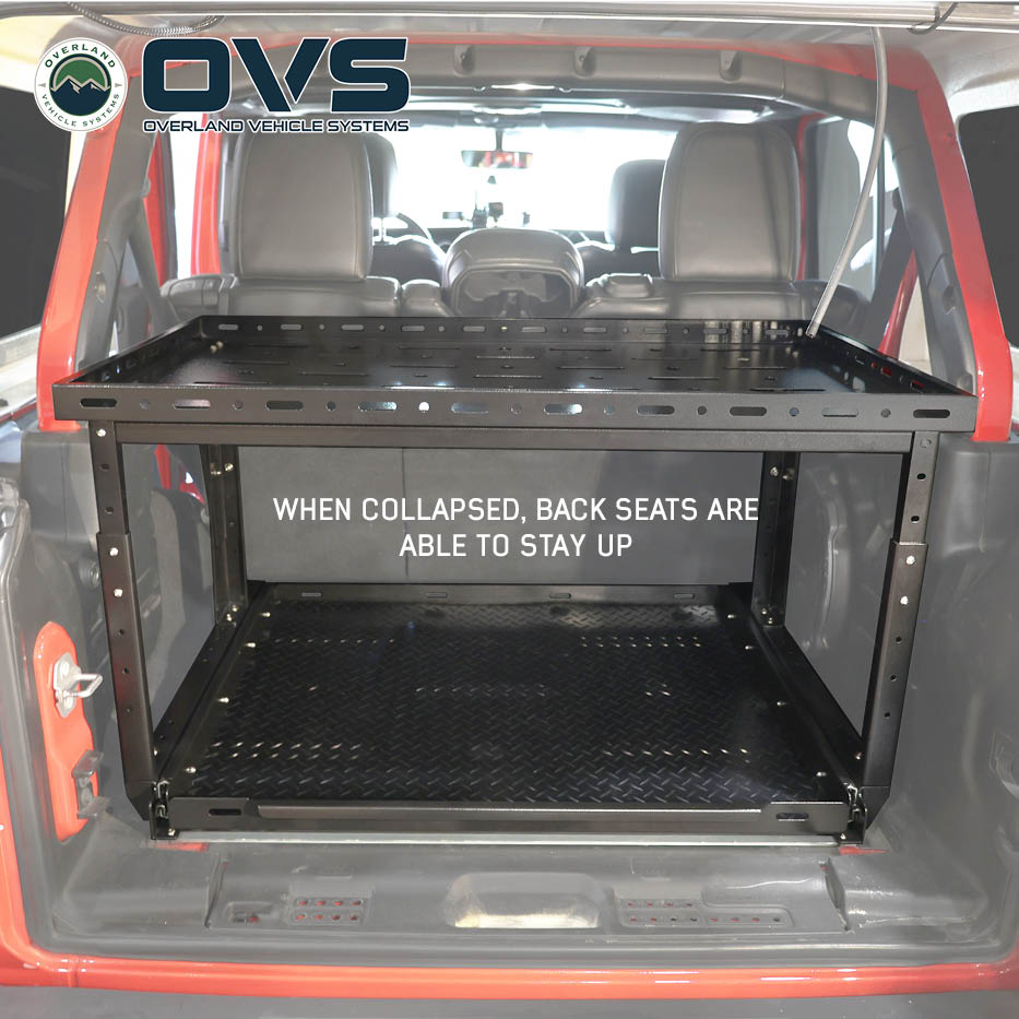 Overland Vehicle Systems cargo storage rack with sliding extension for Jeep Wrangler JL - view 9