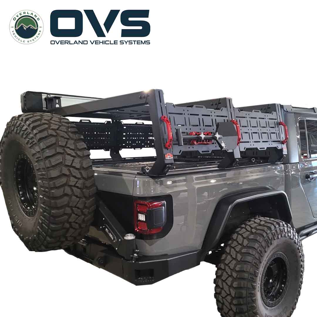 Ruff Rax modular steel bed rack with MOLLE panels for Jeep Gladiator JT 5 ft bed (2020-2027) - view 7