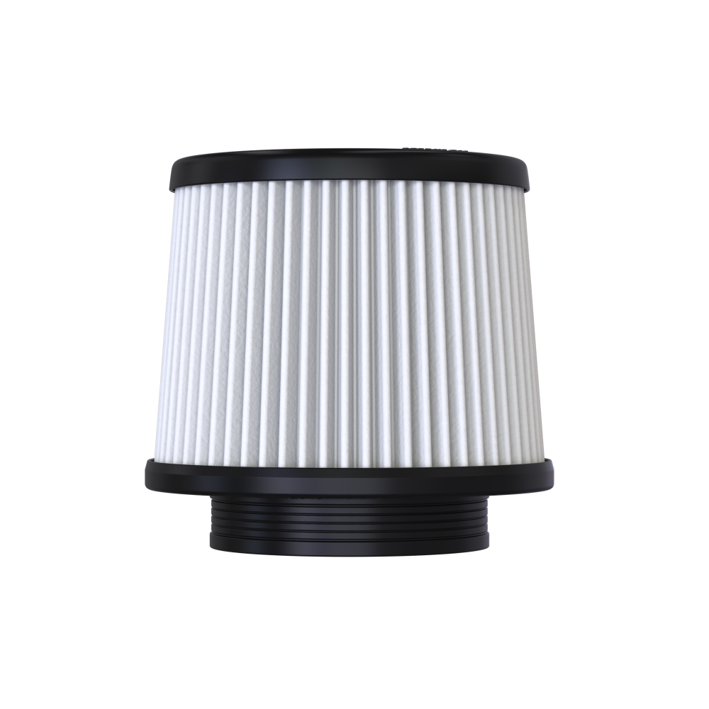 Dry Extendable S&B Intake Replacement Filter with black outer rim on a white background