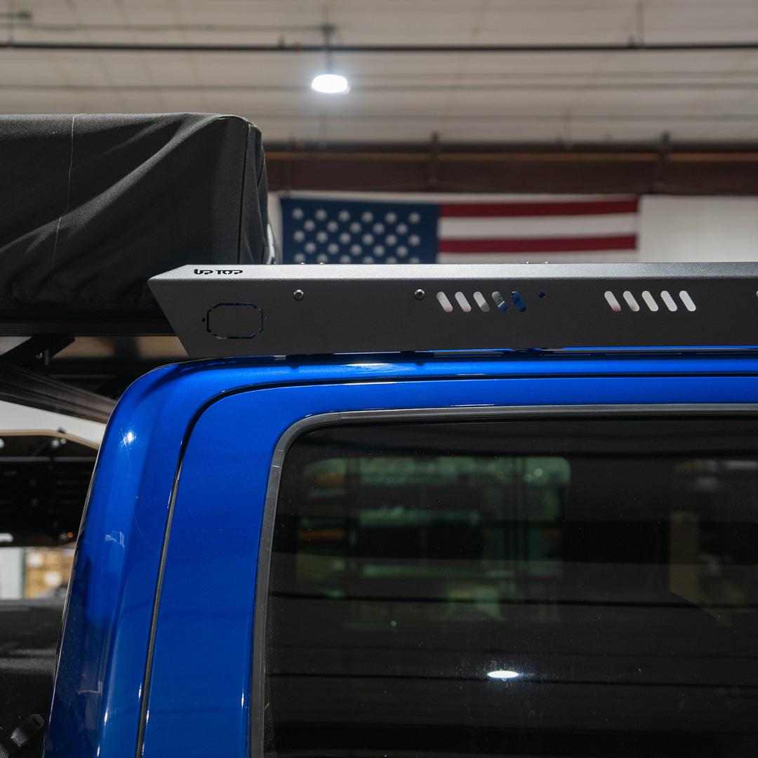 upTOP Overland KILO roof rack installed on Ford F-150
