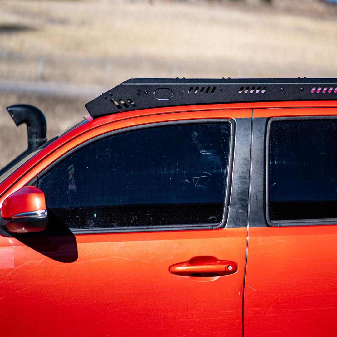 upTOP Overland KILO roof rack for Toyota Tacoma windscreen
