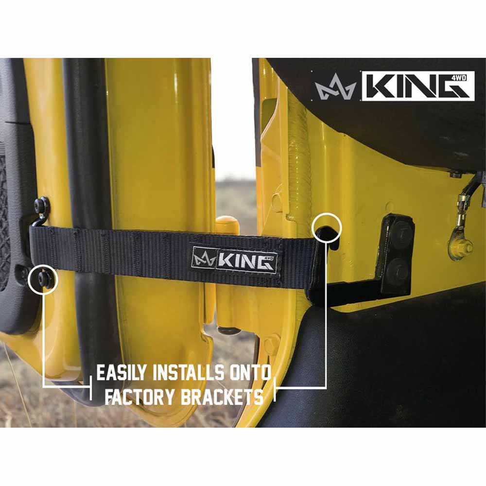 King 4WD heavy-duty adjustable door straps for Jeep Wrangler - view 2