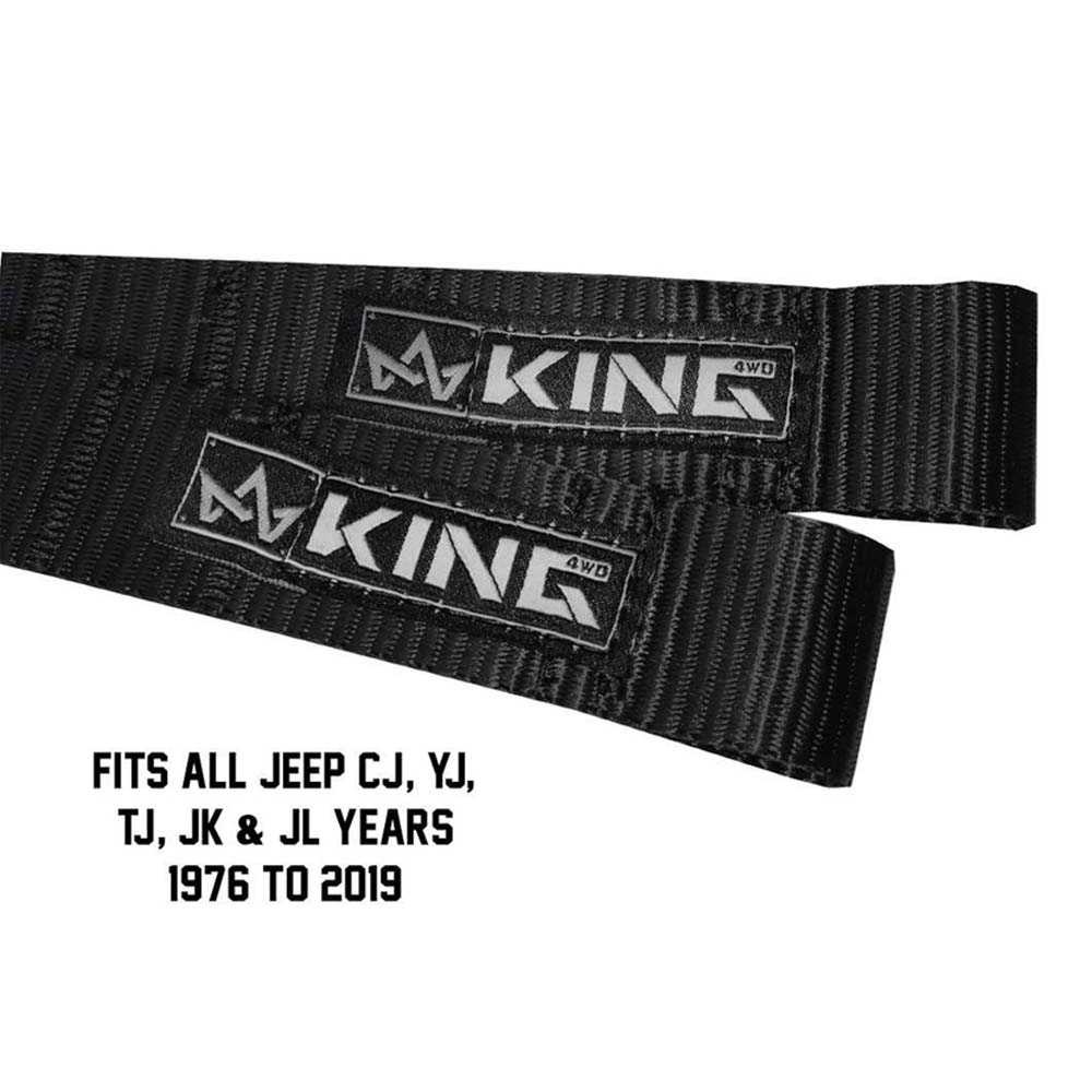 King 4WD heavy-duty adjustable door straps for Jeep Wrangler - view 3