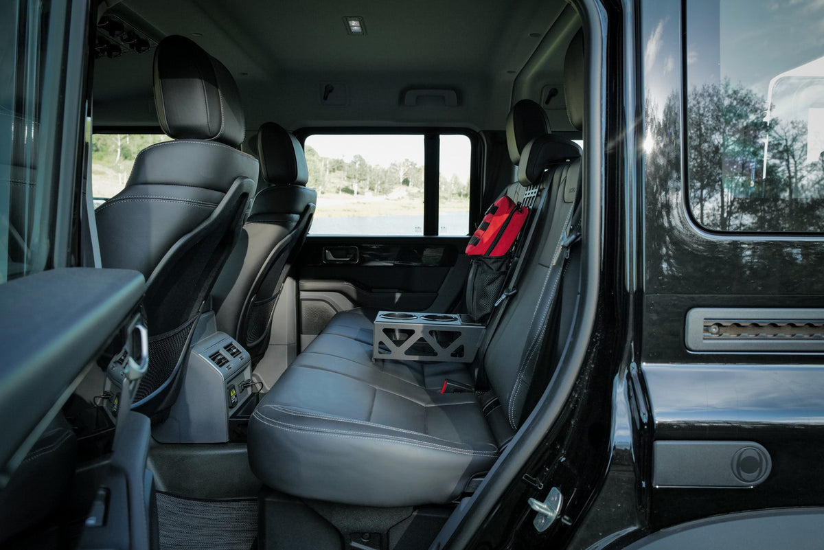 Canyon Adventure Vans rear seat cup holder and MOLLE panel for INEOS Grenadier