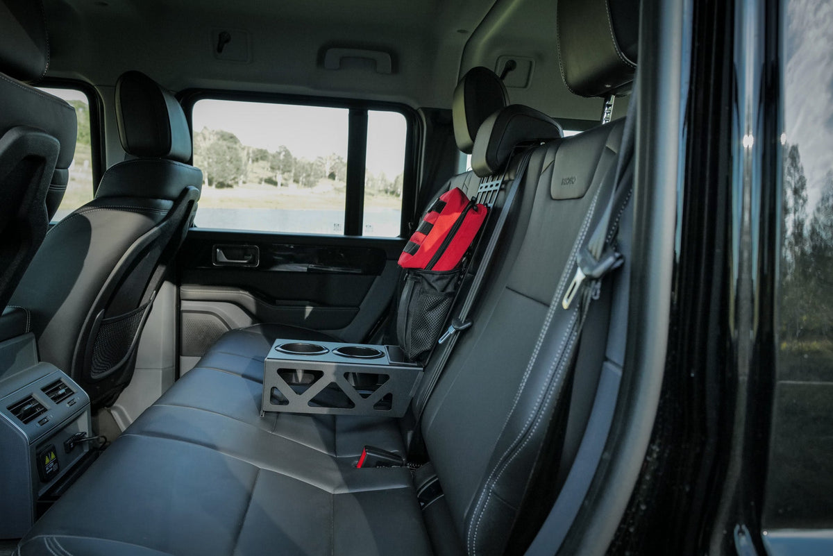Canyon Adventure Vans rear seat cup holder and MOLLE panel for INEOS Grenadier