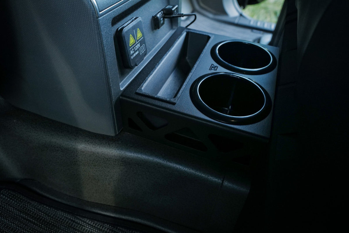 Canyon Adventure Vans rear seat cup holder and storage tray for INEOS Grenadier