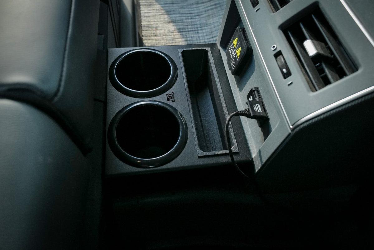Canyon Adventure Vans rear seat cup holder and storage tray for INEOS Grenadier