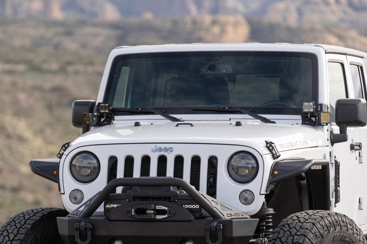 DV8 Offroad dual pod light mounts for 2007-2018 Jeep Wrangler JK