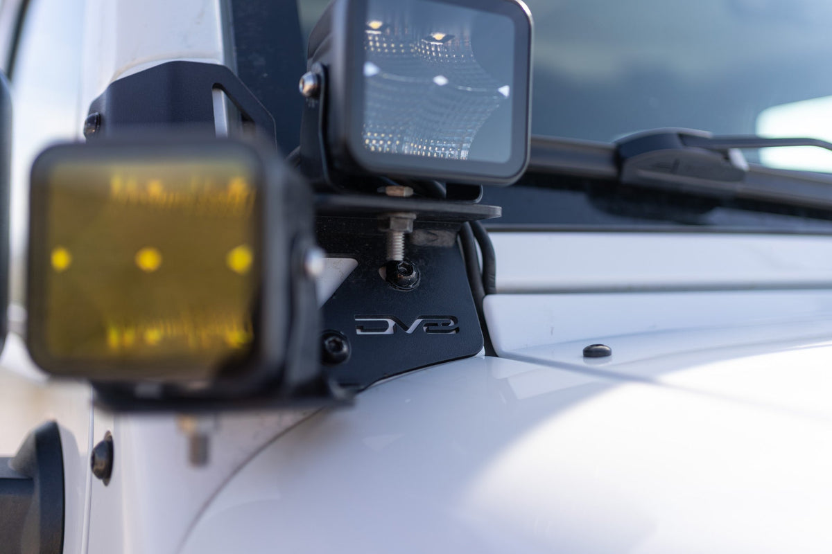 DV8 Offroad dual pod light mounts for 2007-2018 Jeep Wrangler JK