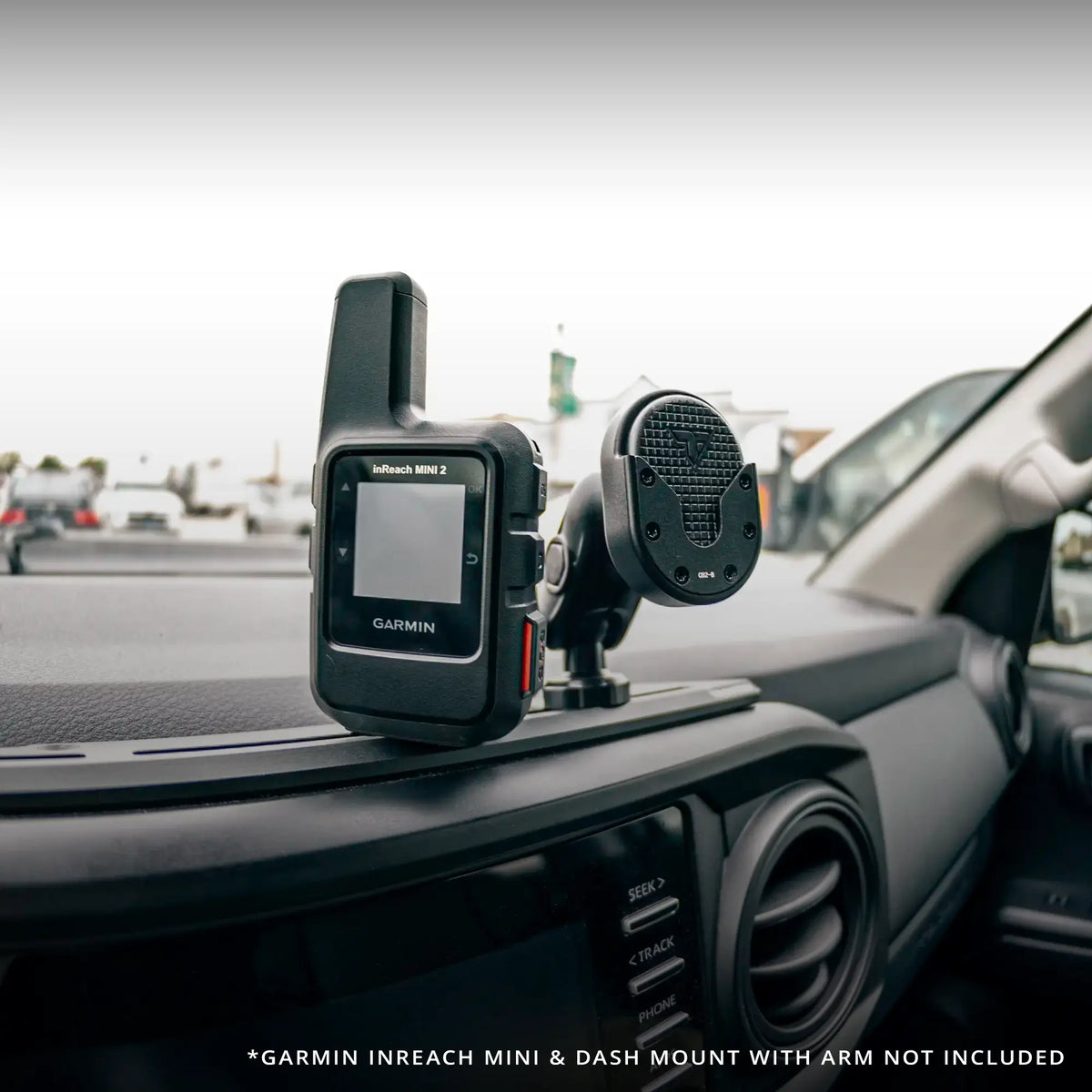 Tackform spring-loaded Garmin inReach Mini holder with 20mm ball, universal fit
