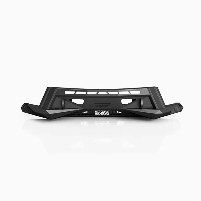Heavy-duty steel front bumper for Lexus LX570, off-road overland accessory on white background