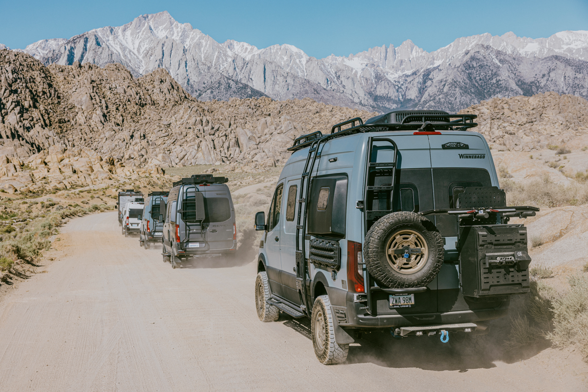 Canyon Adventure Vans Explorer ladder and tire carrier for Mercedes Sprinter 2019+