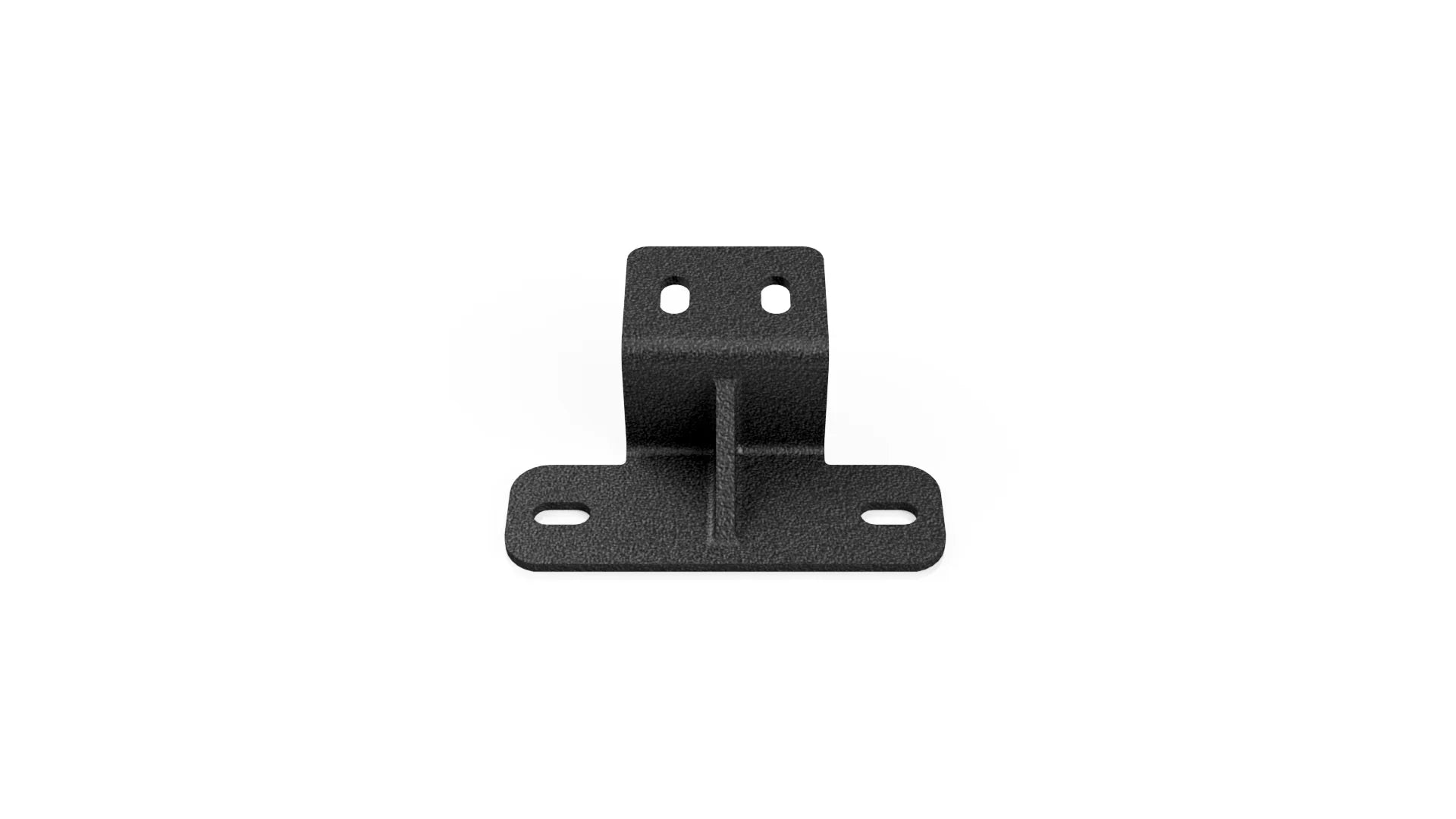 Black steel mounting bracket with four bolt holes for off-road vehicle accessories