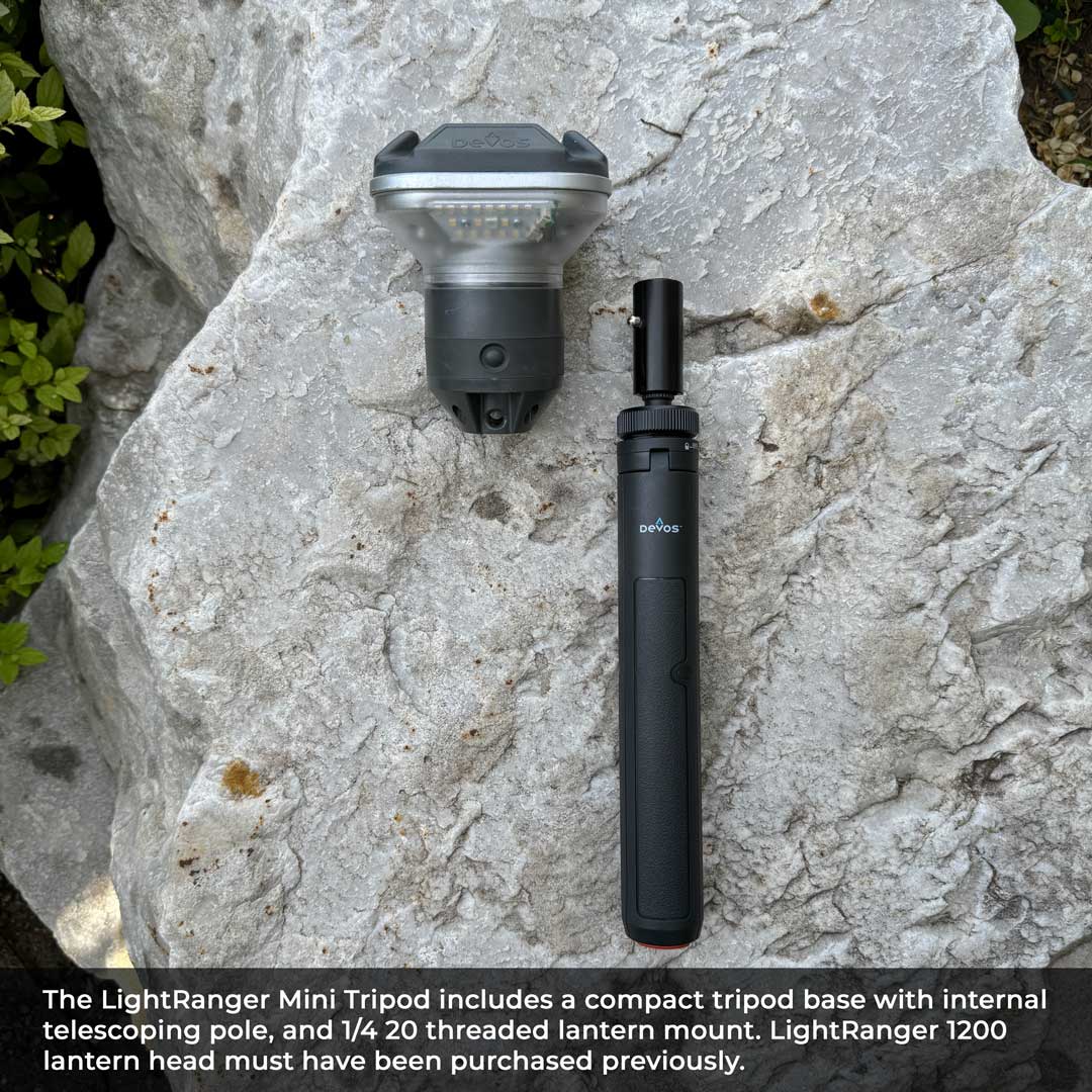 LightRanger-1200-mini-tripod-with-quarter-20-mount-lantern-sold-separately - NVMOS