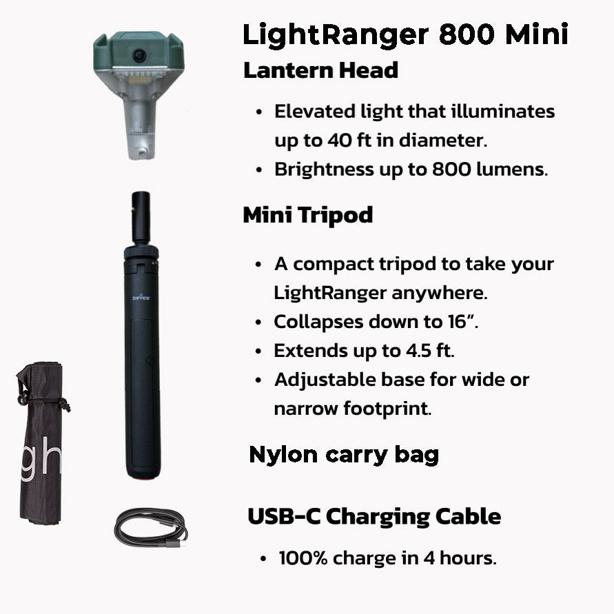 LightRanger-800-mini-includes-lantern-tripod-carry-bag-and-usb-c-cord - NVMOS