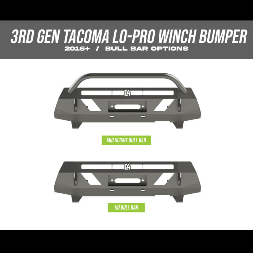 C4 Fabrication Tacoma Front Lo-Pro Winch Bumper / 3rd Gen / 2016-2023