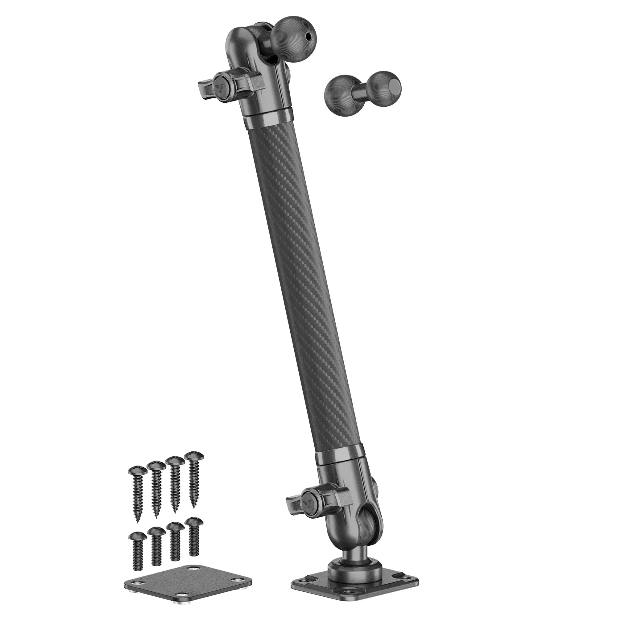 Adjustable carbon fiber mounting arm kit with screws for overland vehicle accessories