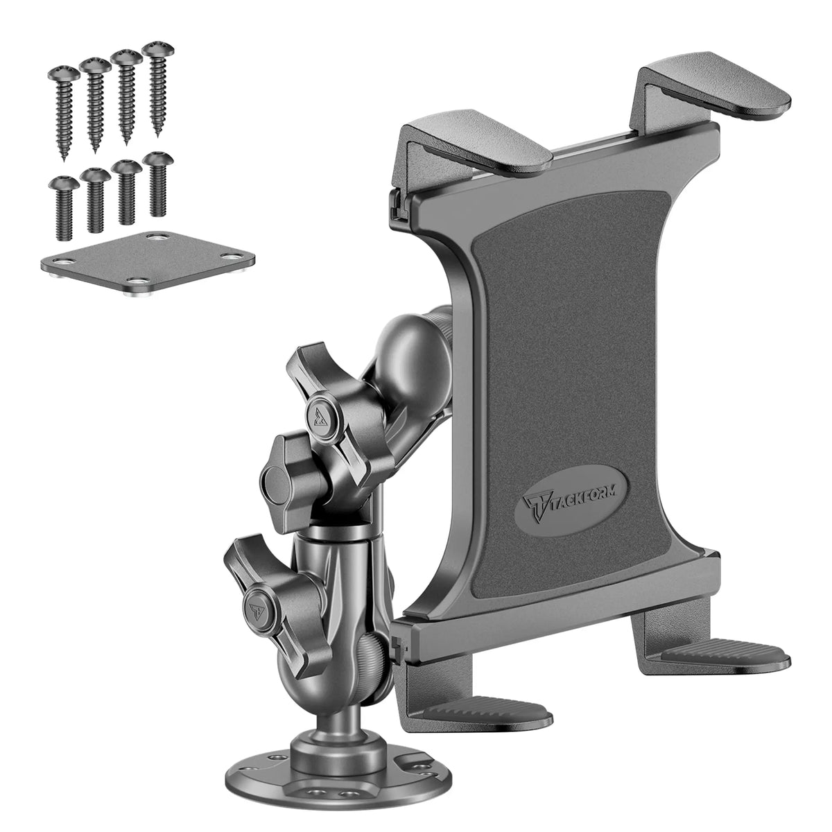 Tackform heavy duty drill base mount with composite tablet holder, universal fit