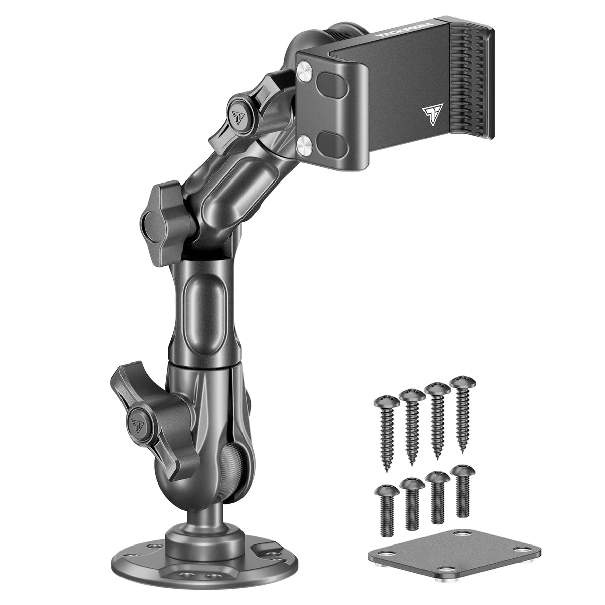 Tackform heavy duty commercial drill base mount with metal phone holder, universal fit