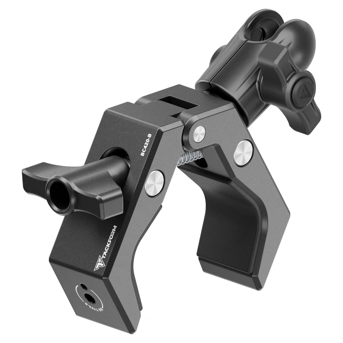 Tackform multi-mount bar clamp with short reach 20mm adapter for universal fit