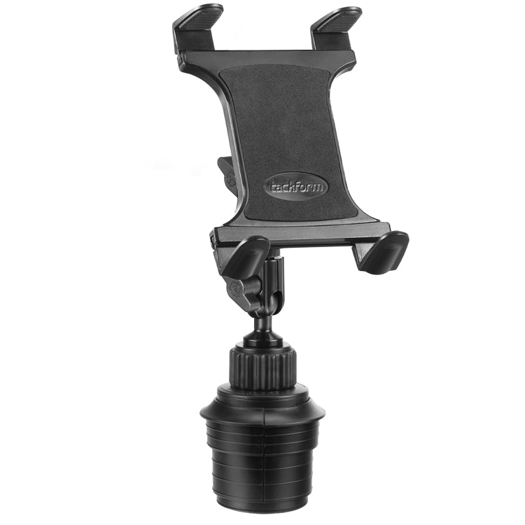 Tackform CH01-TAB cup holder tablet mount with 4.5" arm for semi truck, universal fit