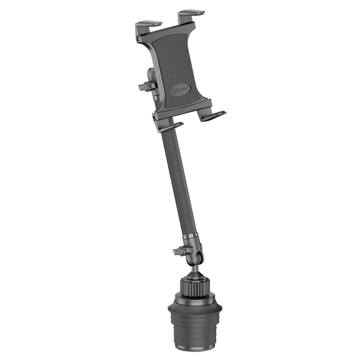 Tackform composite tablet holder with cup holder base for universal fit