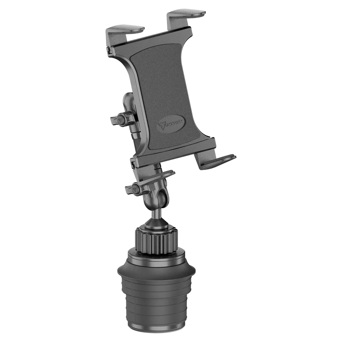 Tackform composite tablet holder with cup holder base for universal fit