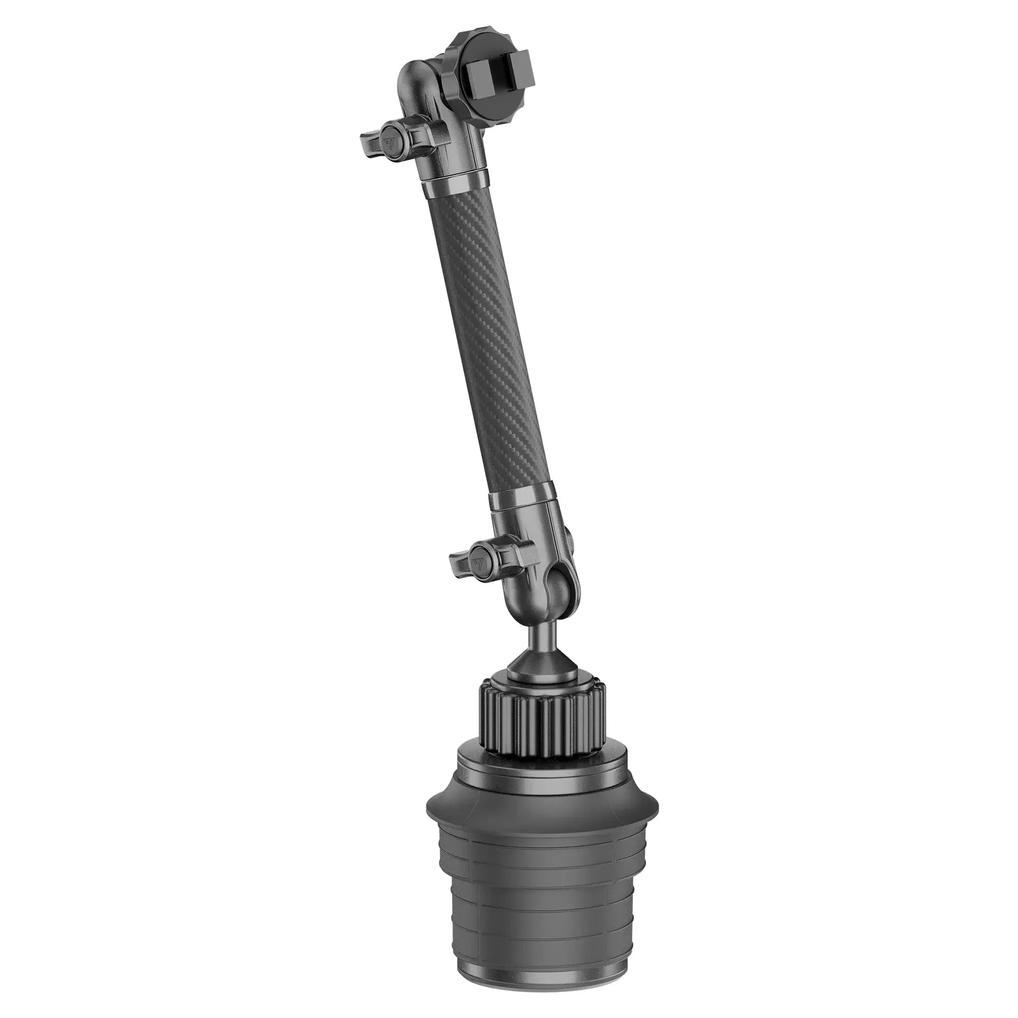 Heavy duty adjustable mounting arm for off-road vehicle accessories, black metal