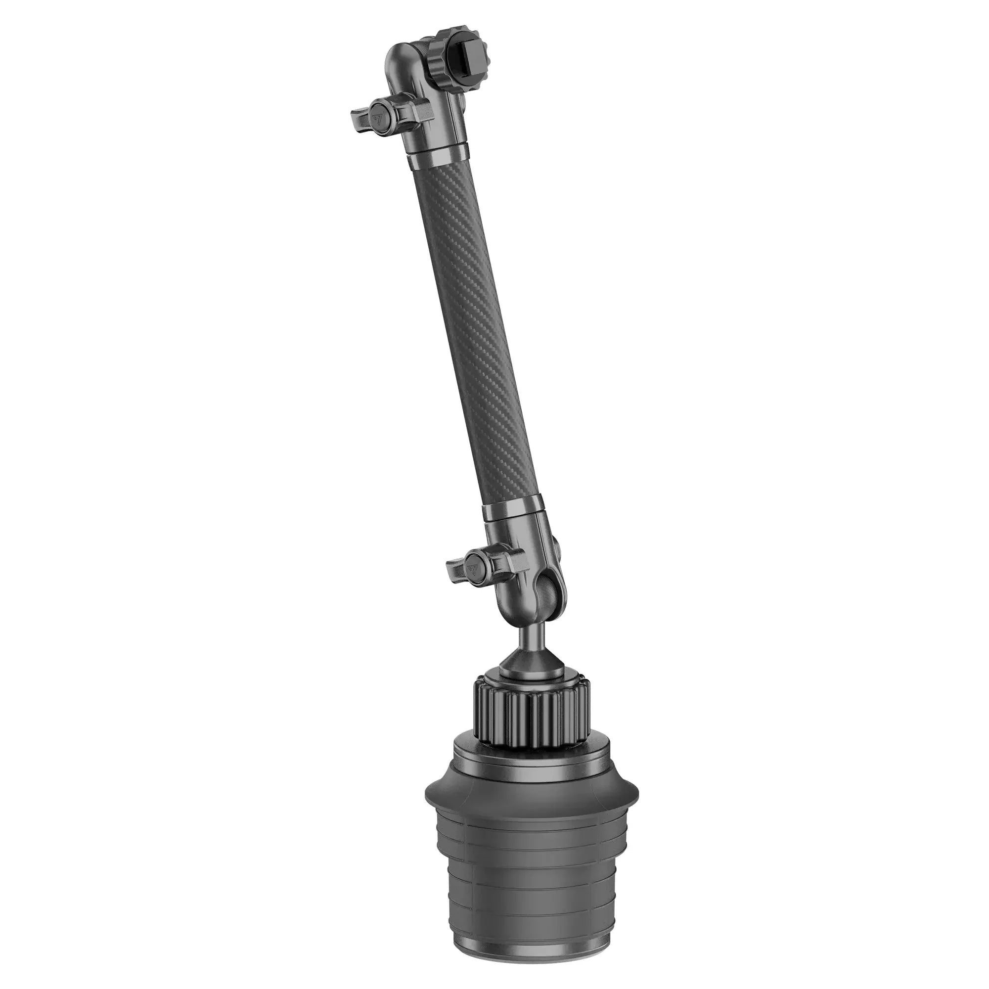 Adjustable carbon fiber mounting arm for overlanding vehicle accessories
