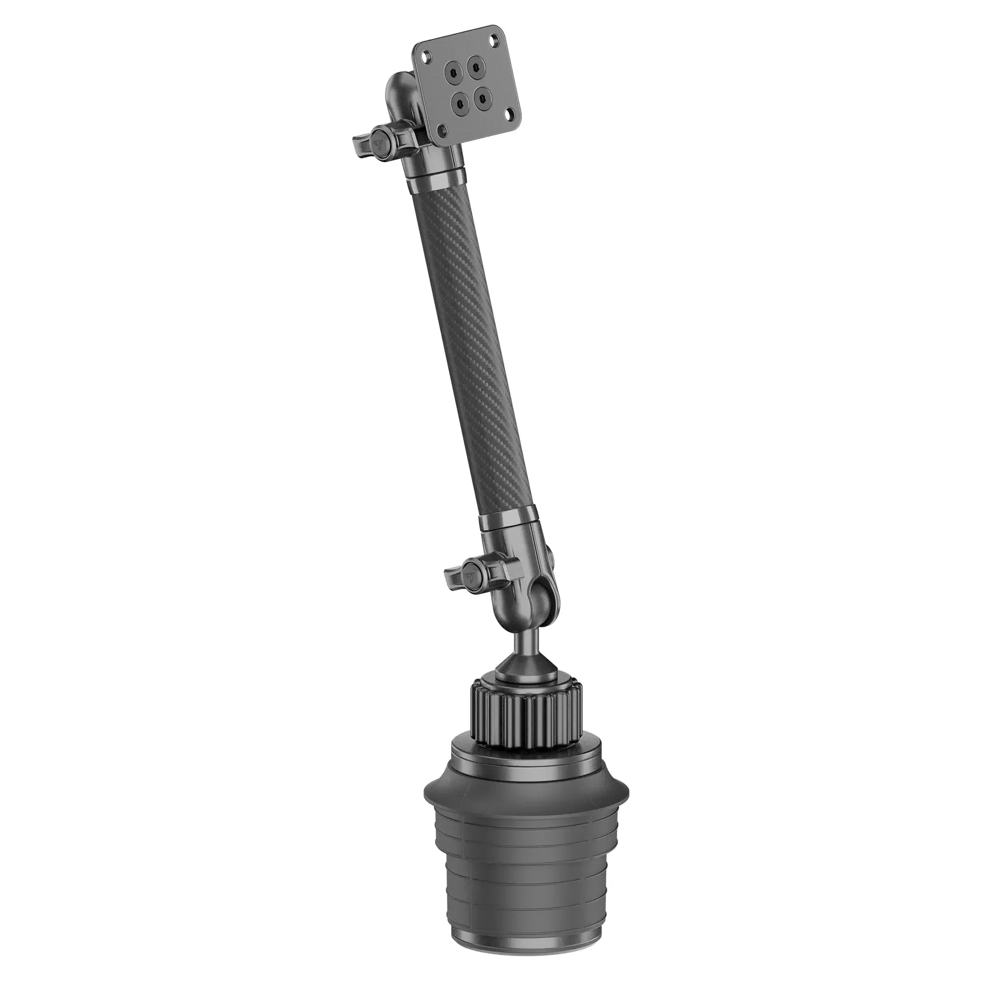 Adjustable carbon fiber vehicle accessory mounting arm for overlanding and camping gear
