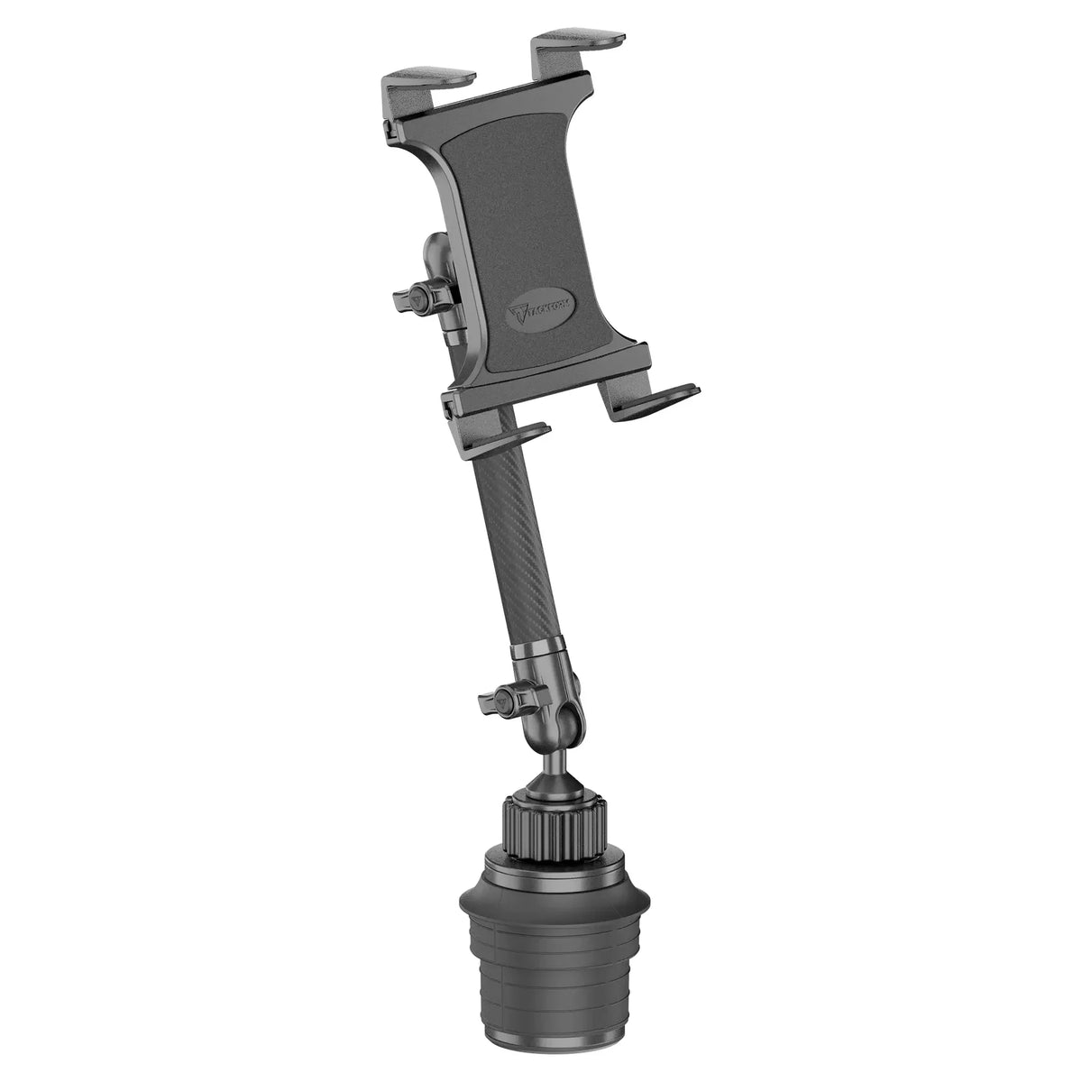 Tackform composite tablet holder with cup holder base for universal fit