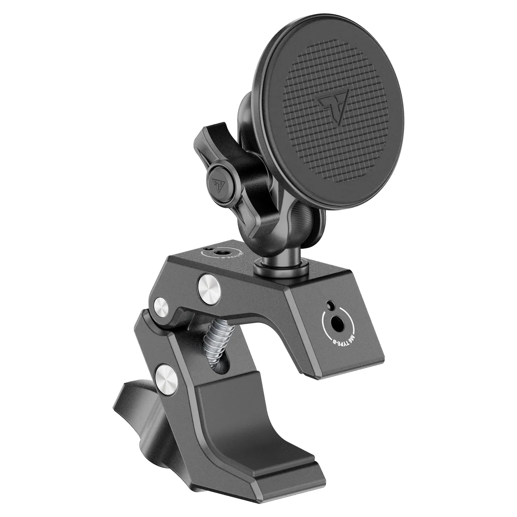 Heavy-duty black metal magnetic vehicle mount clamp for off-road accessories