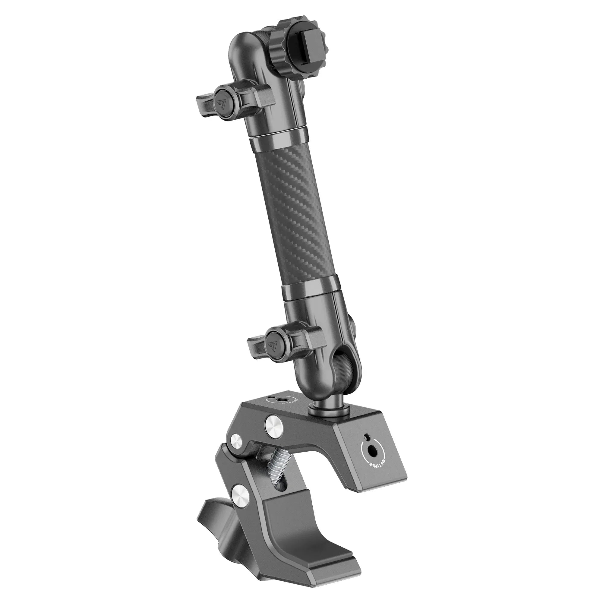 Adjustable carbon fiber and metal clamp mount for off-road accessory installation