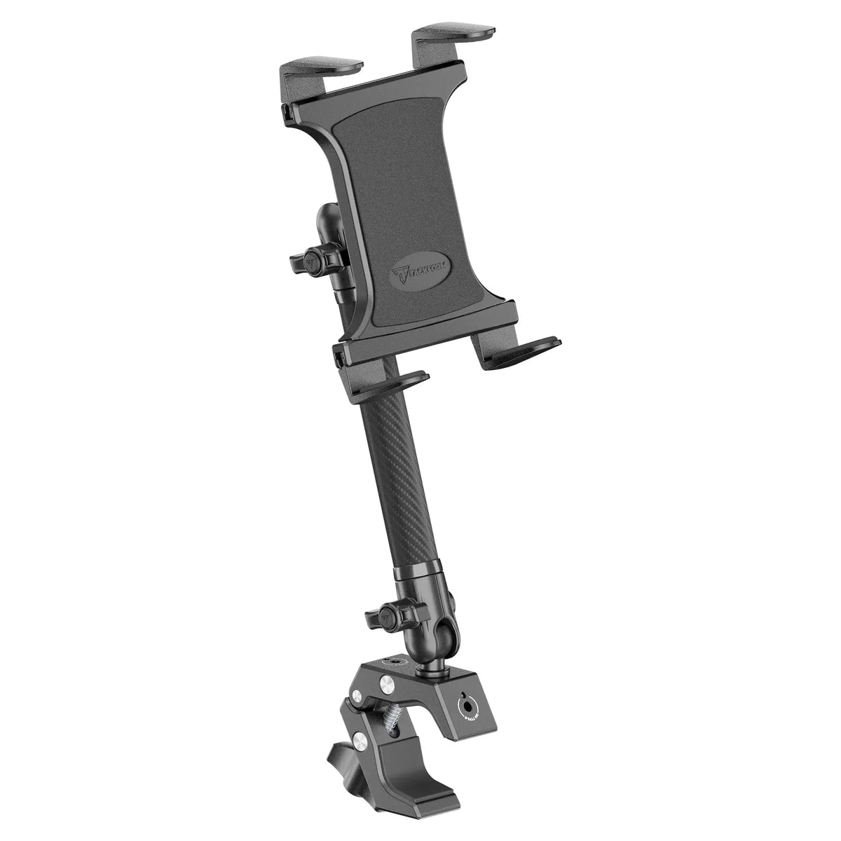 Tackform composite tablet holder with grab handle bar clamp for universal fit
