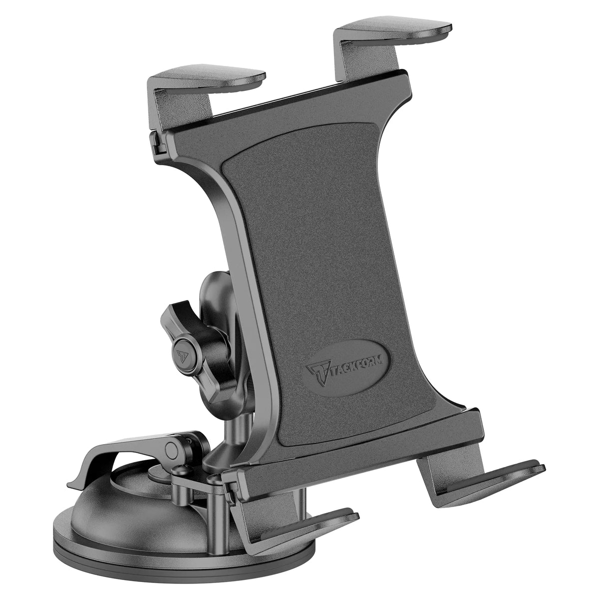 Tackform composite tablet holder with windshield suction cup for universal fit