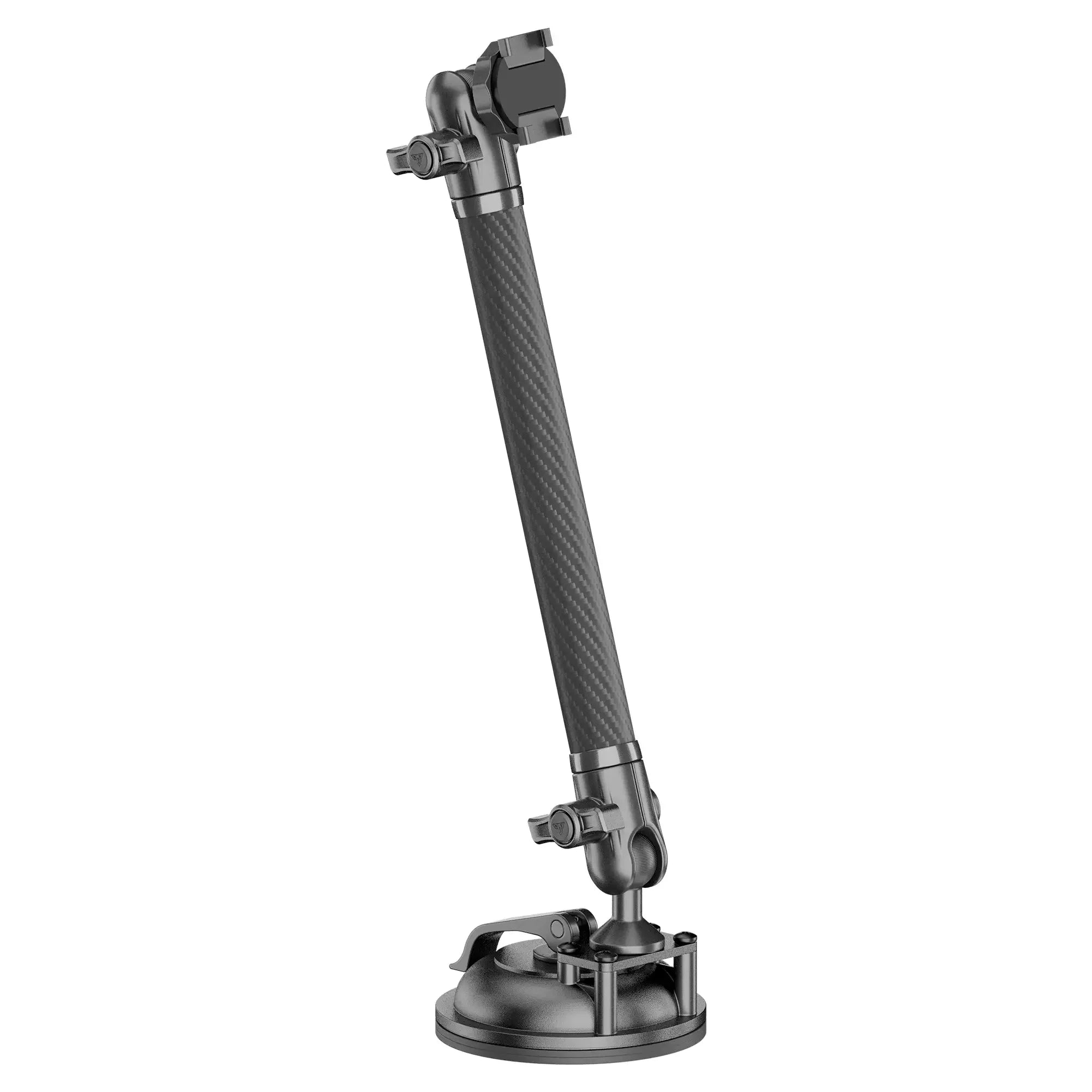 Adjustable carbon fiber suction cup mount for overlanding and vehicle accessories