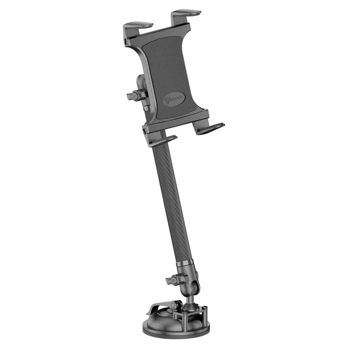 Tackform composite tablet holder with windshield suction cup for universal fit