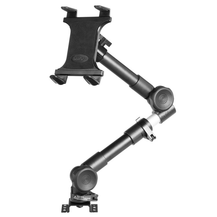 Tackform drill base tablet mount with 24 inch arm for universal fit