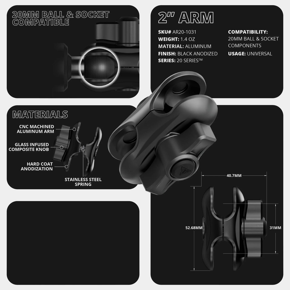 Tackform LINK short reach 20 Series conversion kit for universal fit