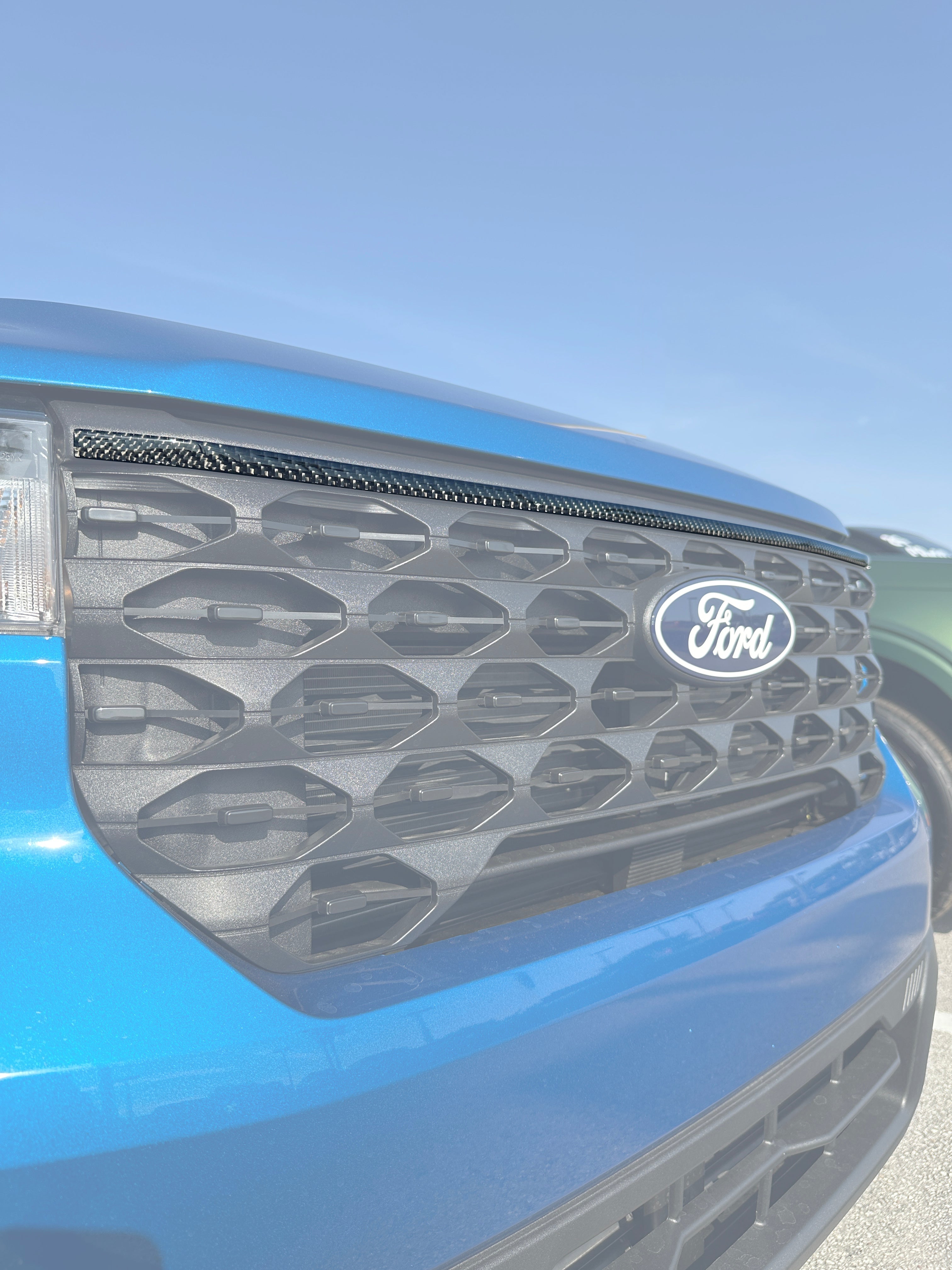 Tufskinz.com Upper Grille Line Accent Trim Fits 2025-2026 Ford Maverick - SKU MAV044-AZG-G - MAV044 DCF G Opacity - off-road overland product image